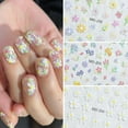 thumbnail image 5 of Nail Art Stickers Female Flower Embossed Stickers Oil Painting Lot C2 N7Y1, 5 of 6