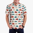 thumbnail image 2 of Cauagu Artoon Car Print Men's Polo Shirts, Short-Sleeve Polo Shirts for Men Performance Golf Shirt Athletic Casual Collared T-Shirt-4X-Large, 2 of 8