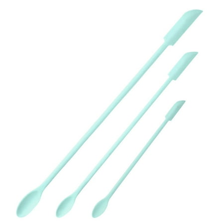 

Mini Spatulas Makeup Scraper Silicone Mini Spatula for Cosmetics Bottle Scraper for Kitchen Food Beauty Make up Blue