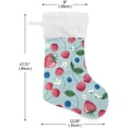 thumbnail image 2 of Coolnut Strawberry Christmas Stocking, Personalized Large Candy Stocking, Xmas Stockings Decoration Hanging Gift for Family Holiday Party Ornaments Decor Fireplace, 2 of 7