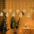 thumbnail image 1 of Serie de Luces Navidad | Corazon y Esferas Navideñas Colgantes | Cortina Luces Calidas|Serie Navideña 3 Metros, 1 of 5