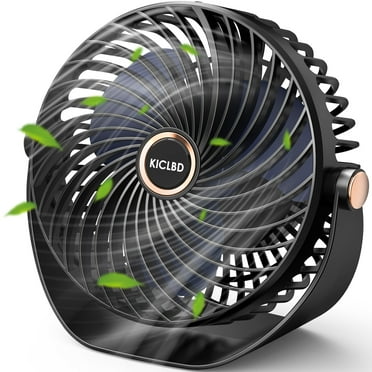 6" Table Fans for Home, Portable Desktop Fan 360°-Degree Adjustable Tilt, 3000mAh USB Rechargeable Fan, 26db Low Noise, 5 Speeds, Child Friendly Quiet Small Desk Fan for Home, Bedroom, Dorm & Office