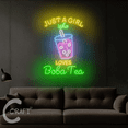 thumbnail image 4 of C-CRAFT Just A Girl Who Loves Boba Tea Neon Led Light Up 38 inch for Bubble Tea Shop Wall Decor, 4 of 5