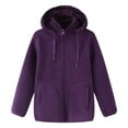 thumbnail image 4 of UJNDER Women's Winter Warm Hoodies for Women Thickened Lined Pullover Cozy Cold Weather Purple XXXXXL, 4 of 4