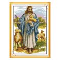 thumbnail image 1 of Cuadros Decorativos 14CT algodón estampado DIY Jesús ovejas Kits de punto de cruz bordado (R810) Wdftyju  embutido en tela, 1 of 9