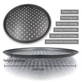 thumbnail image 6 of VINAUO 12-Inch Pizza Pan, 2 Pack Pizza Pans for Baking with Holes, Nonstick Steel Pizza Tray for Oven, Ideal for Homemade & Frozen Pizza, 6 of 11