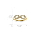 thumbnail image 3 of Real 14kt Yellow Gold CZ Infinity Symbol Ring Size: 7; for Adults and Teens; for Women and Men, 3 of 3