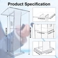 thumbnail image 5 of STICCIO Church Pulpit Podium Stand, 45.2" Clear Acrylic Lectern with 15-Color LED & Storage Shelf, Portable Moving Handles, for Multi-Occasions, 5 of 7