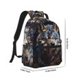 thumbnail image 2 of Yiaed Vintage Blue Floral Wolf Print School Backpack College Backpack Daypacks for Students High School Spacious and Durable Daypack for Work and Travel-One Size, 2 of 6