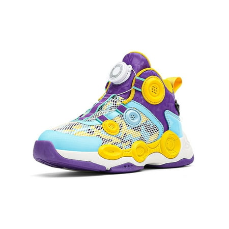 

SIMANLAN Kids Athletic Shoe High Top Running Shoes Fitness Workout Sneakers School Lightweight Fashion Sneaker Jogging Sport Trainers Purple 12C