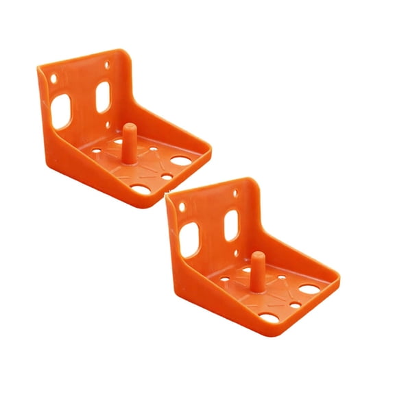 2 Pcs Salt Block Holder for Horses Cattle Goats Sheep, Heavy-Duty Mineral Brick Feeder Tray, Hanging Livestock Licking Dispenser for Backyard Farm Pasture or Stable Use, 6.3", Orange