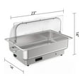 thumbnail image 3 of Electric Chafing Dish, Electric Chafing Dish Buffet Set, Electric Buffet Servers and Warmers with Roll Top Temperature Control for Catering and Parties, 3 of 7
