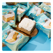 Glazed Cinnamon Roll, 12 Count Prime Bites Protein Brownie with 19g Protein and 5g Collagen