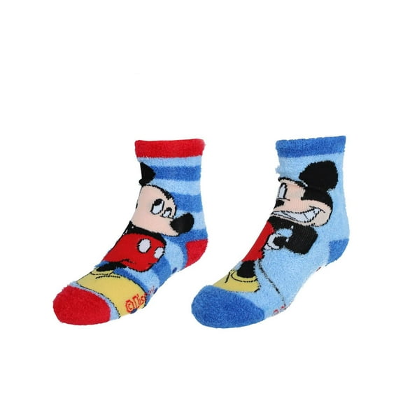 Textiel Trade Kid's Disney Mickey Mouse Fun Day Fluffy Socks (2 Pack)