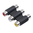 thumbnail image 4 of Deyuer 3 RCA AV Audio Video Female to Female Coupler Adapter Extension Cable Component, 4 of 6