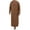 Coffee, variant on Mens Kaftan Thobe Long Sleeve Loose Casual V Neck Hooded Linen Robe Long Gown with Pockets Arabic Robe