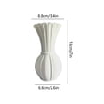 thumbnail image 3 of Easter Decor​ White Vase Classic Flared Shape Delicate Wave Rim Pure Tone Versatile Display Accent, Easter Decorations for Home Table, 3 of 6