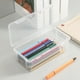 thumbnail image 1 of Fiudx Estuche Extragrande para Lápices, Apilable, Tapa a Presión, Transparente, Ideal para Oficina y Escuela, con Bolígrafos de Gel, Lápices y Borradores, Juego de 2, 25,5 X 12 X 8,5 Cm., 1 of 6