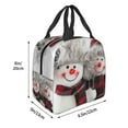 thumbnail image 3 of Pofeuu Christmas Snowman With Hat Print Lunch Bag Lunch Box Insulated Lunch Bag Adult Lunch Box for Men and Women, 3 of 8