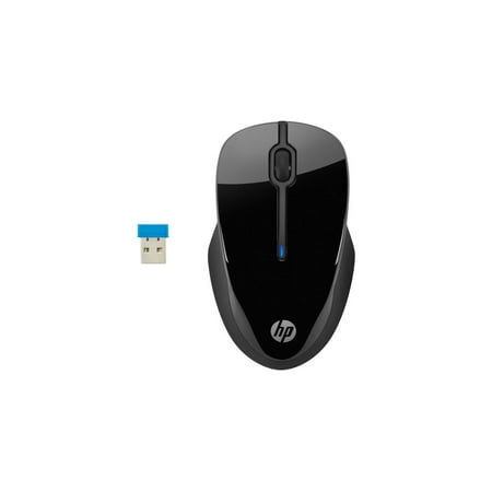 HP Wireless Mouse X3000 G2 (28Y30AA, Black) up to 15-Month Battery, Scroll Wheel, Side Grips for Control, Travel-Friendly, Blue LED, Powerful 1600 DPI Optical Sensor, Win XP, 8, 11 Compatible