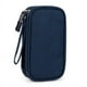 thumbnail image 1 of Bolsa de Almacenamiento PortáTil de Dos Niveles para Productos Digitales: Organizador de Viaje para Cables USB, Auriculares y Accesorios, Color Azul Marino, 1 of 5