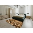 thumbnail image 4 of Ahgly Company Indoor Square Patterned Blood Red Brown Area Rugs, 3' Square, 4 of 6