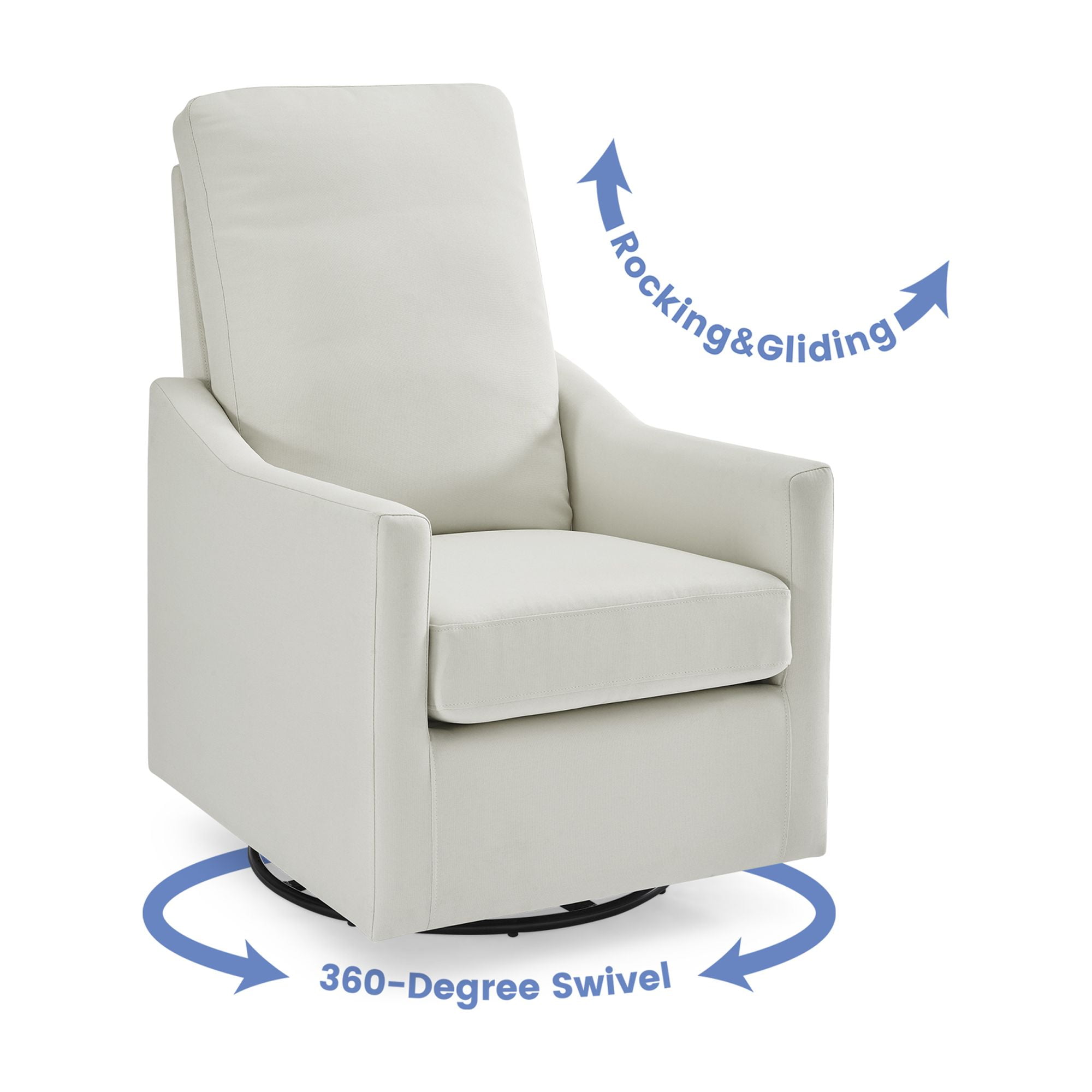 Delta Children Adley Nursery Glider Swivel Chair - Greenguard Gold