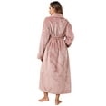 thumbnail image 6 of Robes for Women, LOFIR Long Womens Robes, Soft Fluffy Fleece Bath Robe with Front Pocket, Winter Warm Plush Lapel Women's Robes, Adjustable Belt, Taupe, S/M, 6 of 7