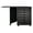 Black, variant on Jela Solid Wood 7 Drawer Gate Leg Roll Cart Desk in Black