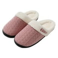 thumbnail image 5 of Caywon Women's Cotton Slippers Solid Color Autumn Winter Warm Casual Home Outdoor Women's Slippers Solid Design Non-Slip Sole for Cold Weather Daily Indoor and Outdoor Wear, 5 of 5