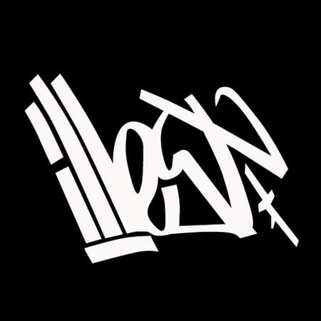 - 2x White illest - Graffiti Tag JDM Window Vinyl Decal Sticker Drift King Stance