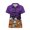 Halloween Skeleton Pumpkin Print, variant on FUIALDOLG Purple Gold Marble Sport Shirt, Breathable Moisture Wicking Fashion Polo Shirts for Golf Tennis Hiking Elastic