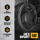 thumbnail image 2 of Funda de volante CAT HexSport negra de fibra de carbono de 38 cm, 2 of 7
