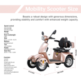 thumbnail image 4 of Mobility Scooters 4-Wheel Mobility Scooter with Storage Bins, Pink, 300 lb Limit, 4 of 10