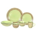 thumbnail image 2 of Stoneware Handcrafted Tree Effected Glaze Dinnerware Set (Oak Forest/Dark Green, Service for 8-48pc Set), 2 of 5