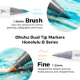 thumbnail image 2 of Marcadores Pastel Ohuhu Honolulu B, 96 Colores, Punta Doble, 2 of 8