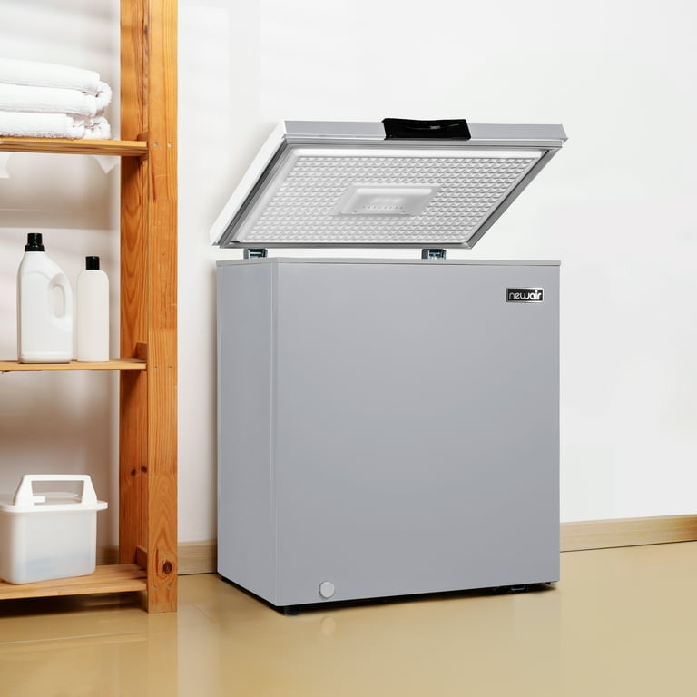 Newair 5 Cu. Ft. Mini Deep Chest Freezer and Refrigerator in Cool Gray with Digital Temperature Control, Fast Freeze Mode, Stay-Open Lid, Removeable Newair 5 Cu. Ft. Mini Deep Chest Freezer and Refrigerator in Cool Gray with Digital Temperature Control, Fast Freeze Mode, Stay-Open Lid, Removeable