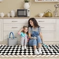 thumbnail image 2 of Checkered Washable Rug Runners for Hallways Non Slip,2x7 Black Kitchen Bathroom Runner Rug,Trellis Low Pile Indoor Carpet Runner for Bedroom Entryway Foyer, 2 of 8