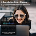 thumbnail image 4 of UNIFULL Smart Glasses for Women Men, Bluetooth Glasses with Photochromic Lenses Touch Control Voice Assistant for Clear Audio Remote Photography, Perfect for Indoor Outdoor, White, 4 of 9