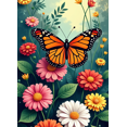 thumbnail image 4 of Colorful Floral Illustration Banner Garden Background Backdrop Birthday Party Wedding Celebration Photography Props Spring Decor Botanical Elements, 4 of 4