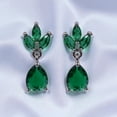 thumbnail image 3 of Aretes De Zirconia Con Diseño De Flor Y Gota, 3 of 3