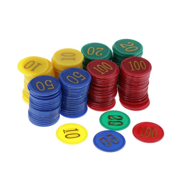 Contadores de Fichas de Póquer de Plástico Yotijar 160 Unids Amarillo 10 Azul 50 Rojo 100