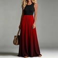thumbnail image 2 of Tqcoqu Summer Maxi Print Patchwork Dresses for Women,Sleeveless Casual Flowy Tiered Dress Vacation Beach Sundresses with Pockets, 2 of 9
