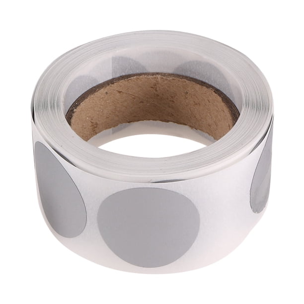 1 Rollo 300pcs Raspe DIY Adhesivo Adhesivo Etiqueta Redonda Papel Calcomanías de Regalo