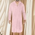 thumbnail image 2 of JTieacloth Men's Nightshirts Male Winter Coral Velvet Bathrobe Facecloth Pajamas Fluffy Ultra Comfortable Zipper Hooded Padded Thickened Longer Winter Bathrobe Pink, 2 of 5