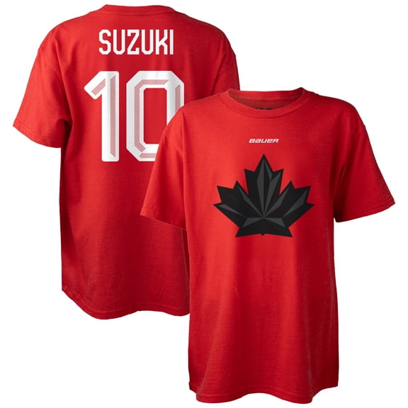 Unisex Nick Suzuki Red Hockey Canada 2026 Winter Olympics Name & Number T-Shirt