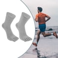 thumbnail image 6 of Unique Bargains 1 Pair Full Finger Five Toe Socks Unisex Non Slip Daily Fit Finger Socks Gray, 6 of 7