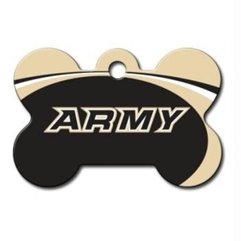 Plastic Id Tags Bone - Army Black Knights Bone ID Tag