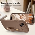 thumbnail image 4 of Funda para teléfono celular GUAGUA iPhone 13 6.1 pulgadas, diseño de ondas marrones, 4 of 8