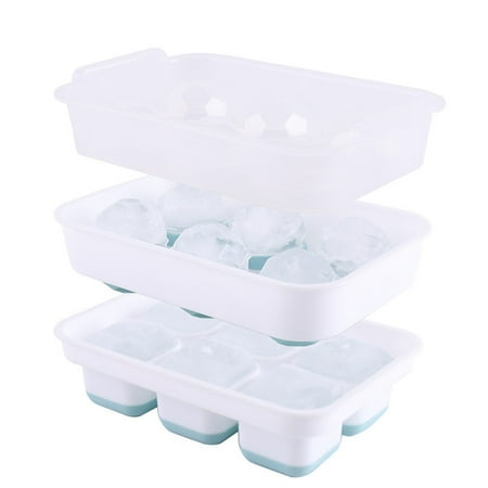 

Meizhencang Ice Cube Tray Long Lasting Wear Resistant Lightweight Large Ice Balls and Cubes Melt Slower Mold for Home